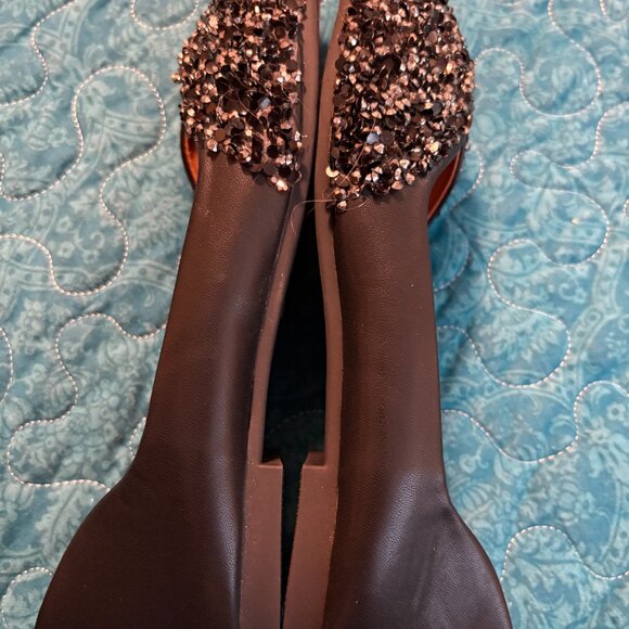 QXCGDYXT Hawee Sequin Square Toe Flats Slip-On Women's Shoes Size 8.5 US/40 EU - Picture 5 of 6